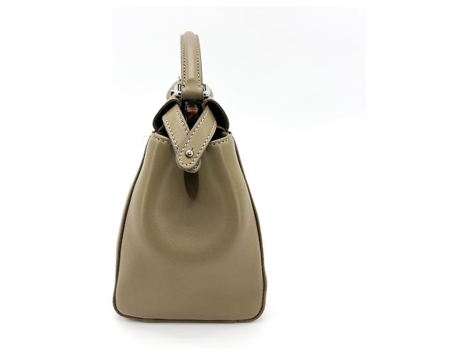 Fendi Peekaboo Ombre Leather Regular Beige - vista 4