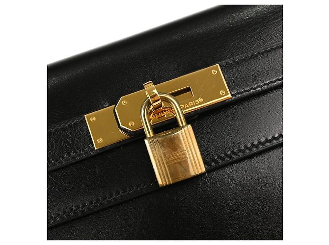 Hermès Hermes Kelly Black Box Calf with Gold Hardware 32 Nero - vista 5