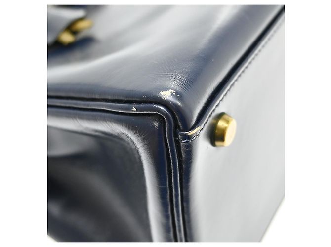 Hermès Hermes Kelly Blue Box Calf with Gold Hardware 28 Blu navy - vista 4