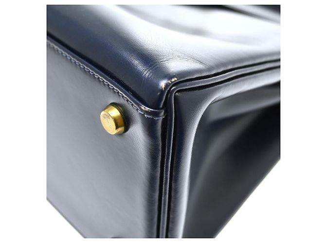 Hermès Hermes Kelly Blue Box Calf with Gold Hardware 28 Blu navy - vista 6
