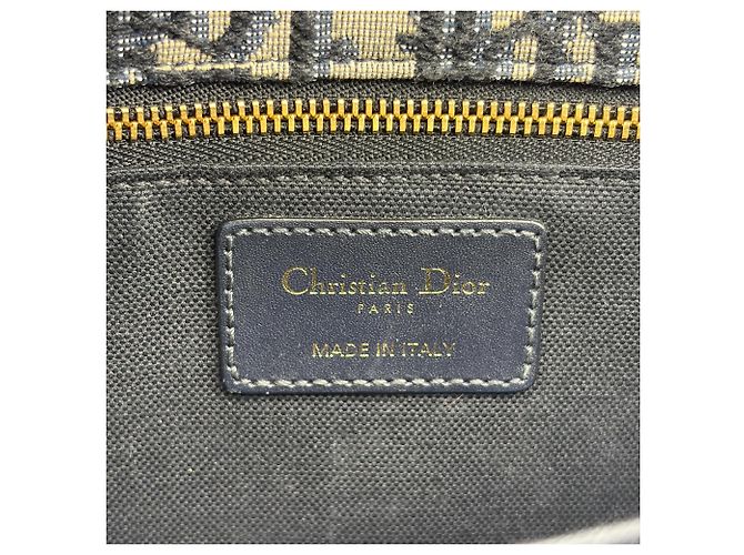 Christian Dior 30 Montaigne Flap Oblique Canvas Blu - vista 6