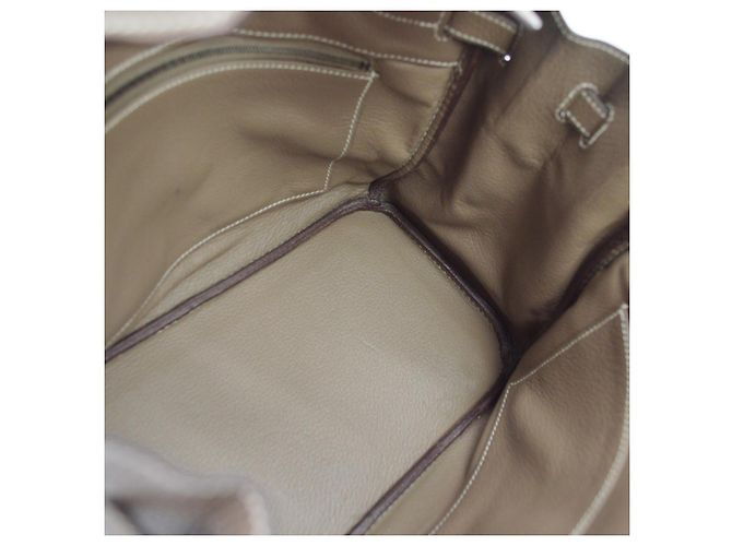 Hermès Hermes Birkin Grey Clemence con Palladium Hardware 30 Castaño - vista 5