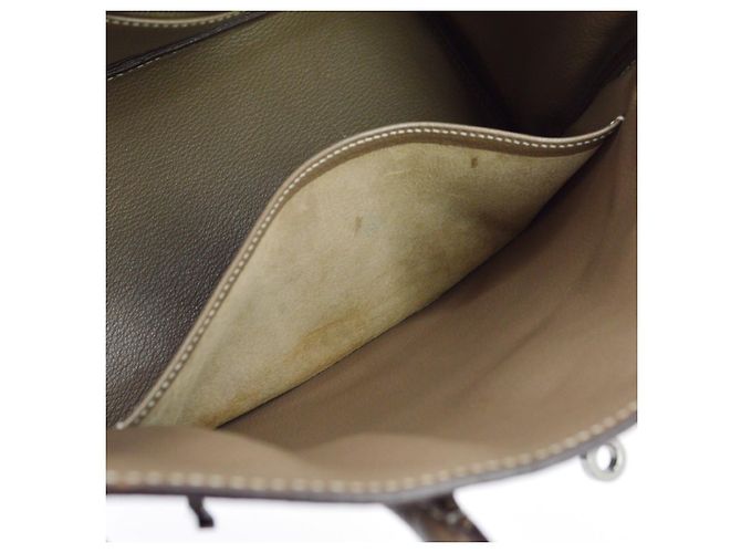 Hermès Hermes Birkin Grey Clemence con Palladium Hardware 30 Castaño - vista 6