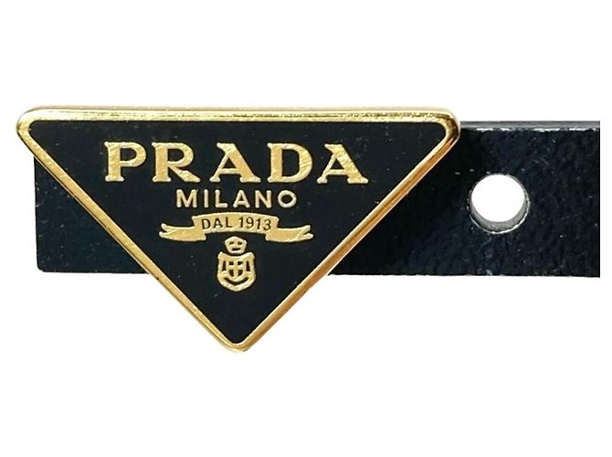 Prada Logo Emaille Metall-Stecker Ohrringe - Ansicht 5