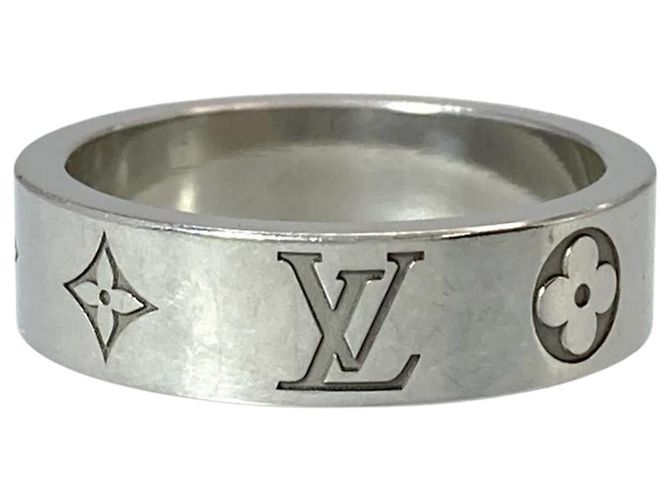 Bague LV Mosaic Band Louis Vuitton Argenté - vue 2