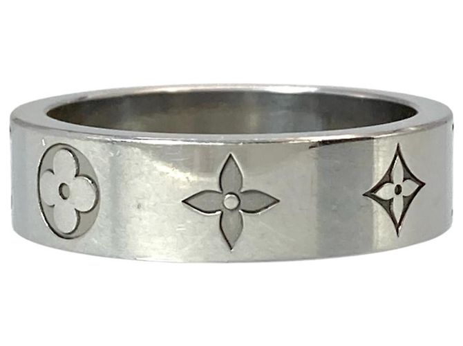 Bague LV Mosaic Band Louis Vuitton Argenté - vue 3