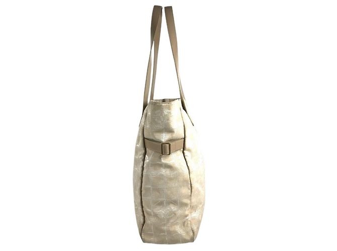 Borsa Tote Chanel New Travel Line Beige - vista 2