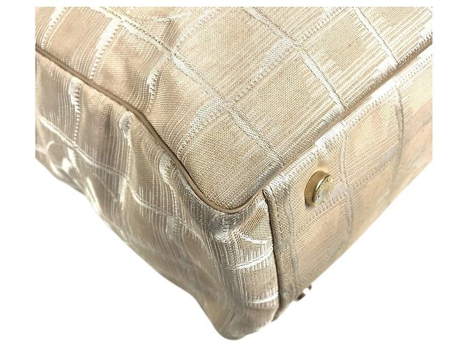 Borsa Tote Chanel New Travel Line Beige - vista 7