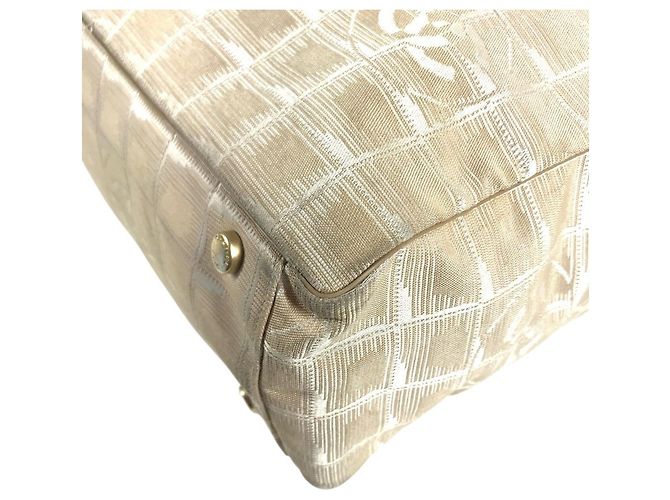 Borsa Tote Chanel New Travel Line Beige - vista 8