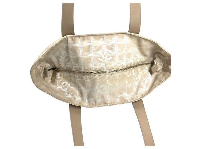 Borsa Tote Chanel New Travel Line Beige - vista 9