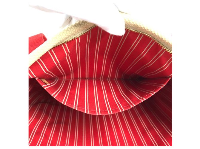 Borsa Tote Louis Vuitton Antigua Cabas MM Rosso Beige - vista 12