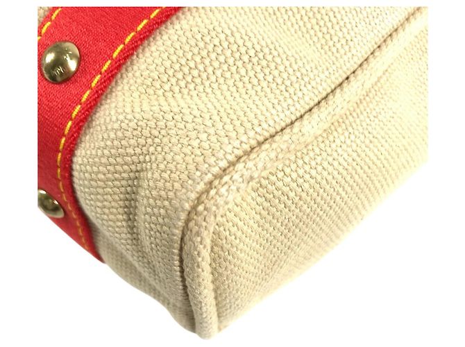Borsa Tote Louis Vuitton Antigua Cabas MM Rosso Beige - vista 8