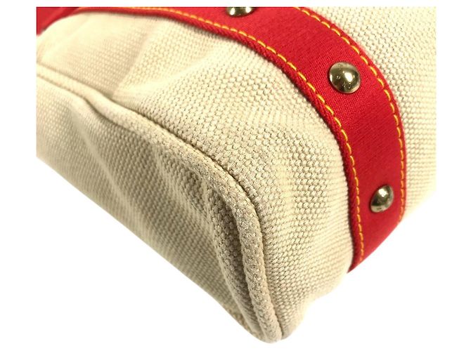 Borsa Tote Louis Vuitton Antigua Cabas MM Rosso Beige - vista 9