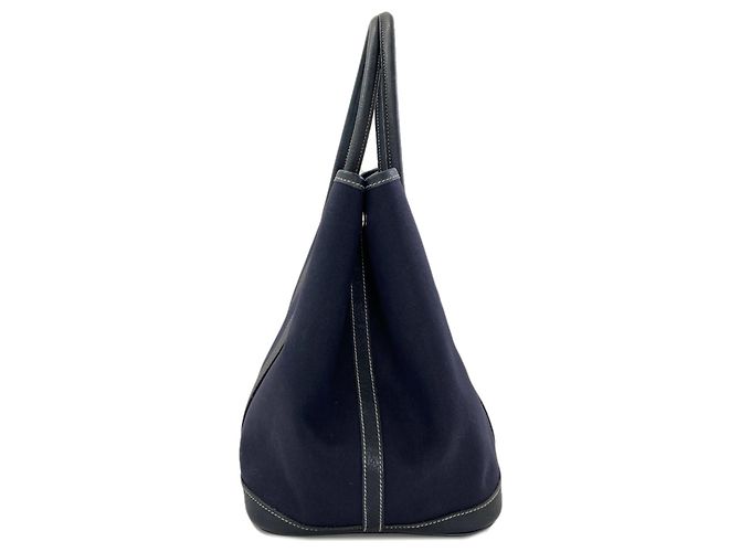 Hermès Hermes Garden Party PM Tote Bag Marineblau - Ansicht 3