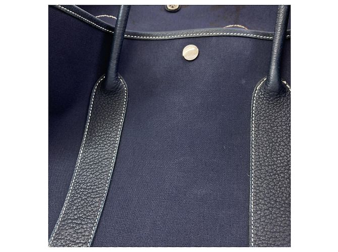 Hermès Hermes Garden Party PM Tote Bag Marineblau - Ansicht 8