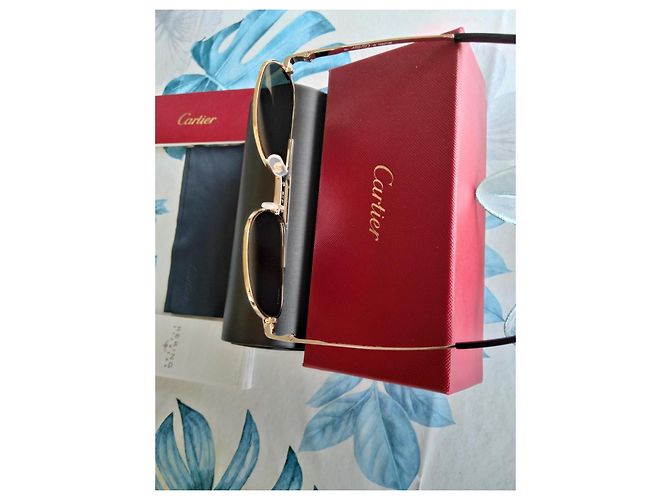 Occhiali da sole Aviator Cartier edizione limitata D'oro - vista 2