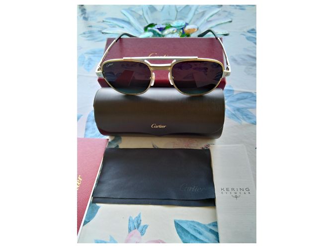 Occhiali da sole Aviator Cartier edizione limitata D'oro - vista 3