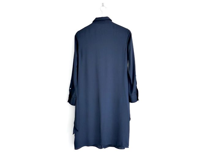 Theory Abito camicia in seta blu navy Blu scuro - vista 5