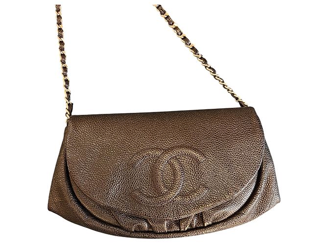 2011 Chanel CC Caviar Half Moon Wallet on Chain - vista 2