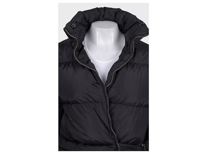 Prada Re-Nylon Schwarze Daunenjacke NWOT IT 36/XXS Gebraucht - Ansicht 4