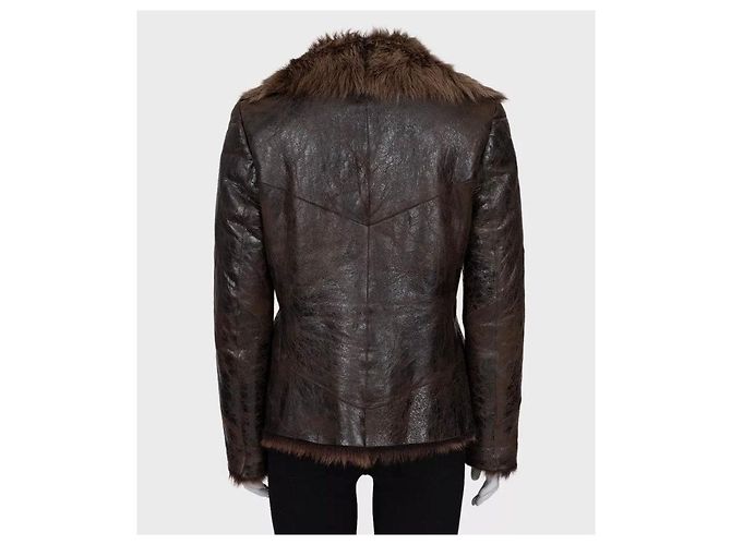 Cappotto in shearling marrone Max Mara - S usato - vista 3