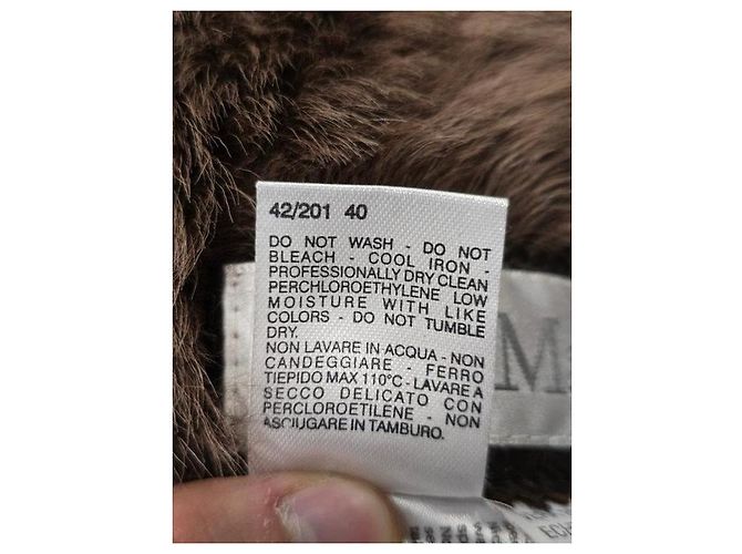 Cappotto in shearling marrone Max Mara - S usato - vista 7