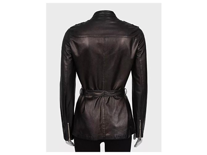 Gucci Gürteljacket aus schwarzem Leder - IT 40 / S gebraucht - Ansicht 3