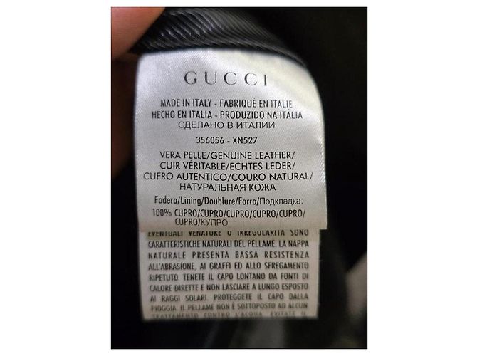 Gucci Gürteljacket aus schwarzem Leder - IT 40 / S gebraucht - Ansicht 9