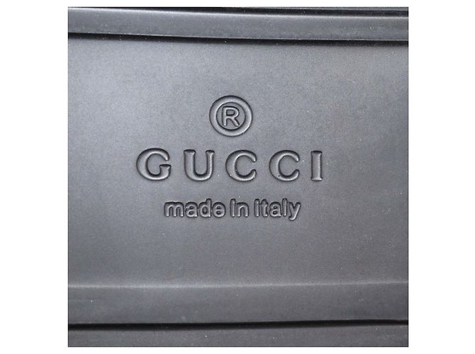 Sandali bassi Gucci in gomma nera Double G Nero - vista 7