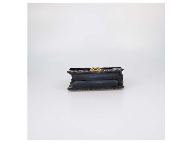 Bolsa de aba DiorAddict média em couro acolchoado com tachas pretas Christian Dior Preto - vista 4