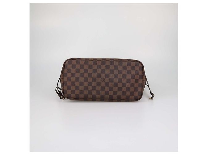 Borsa Louis Vuitton Damier Ebene Canvas Neverfull MM Marrone - vista 4