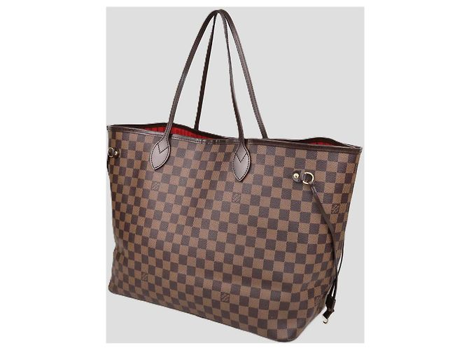 Borsa Louis Vuitton Neverfull GM in canvas Damier Ebene Marrone - vista 2