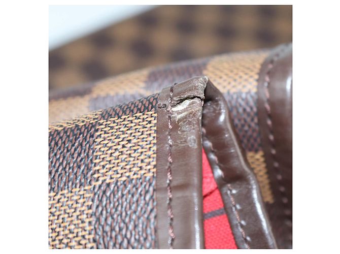 Borsa Louis Vuitton Neverfull GM in canvas Damier Ebene Marrone - vista 5