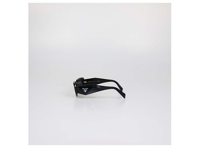 Prada Black Symbole Rectangular Sunglasses - view 4