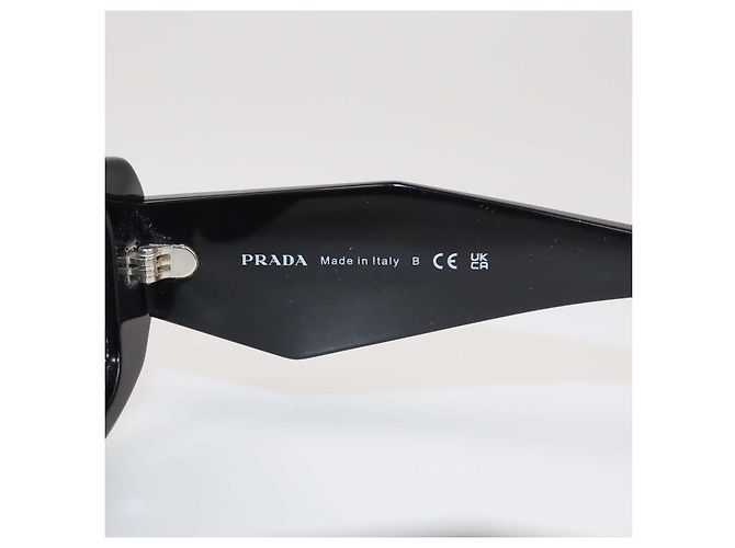 Prada Black Symbole Rectangular Sunglasses - view 5