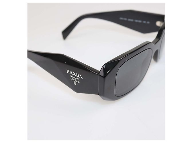 Prada Black Symbole Rectangular Sunglasses - view 6