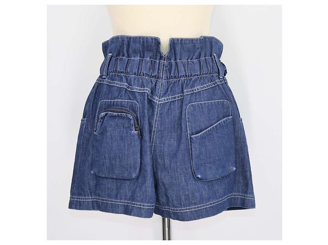 Fendi FF Gürtel kurz aus hellblauem Denim in Dunkelblau - Ansicht 3