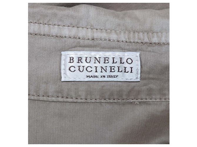 Mono corto cinturado de algodón beige con cuentas Brunello Cucinelli - vista 5