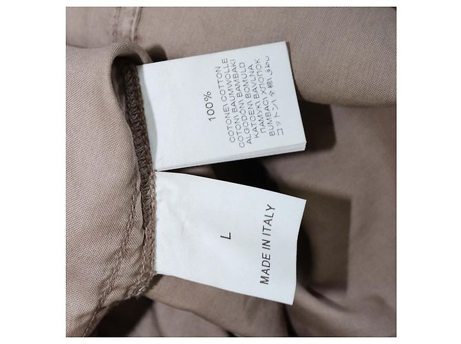 Mono corto cinturado de algodón beige con cuentas Brunello Cucinelli - vista 6