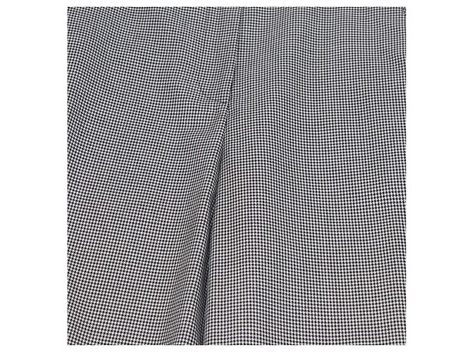 Loewe weit geschnittene Hose aus Wollmischung im Karomuster Schwarz/Weiß - Ansicht 4