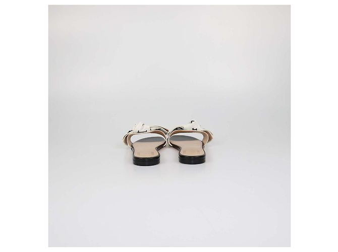 Christian Dior White/Black Embroidered Fabric J'Adior Slide - Ansicht 5