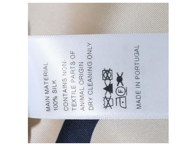 Céline Celine Pyjama Kurzarmhemd aus tricolor Seide mit Carriage-Print - Ansicht 6