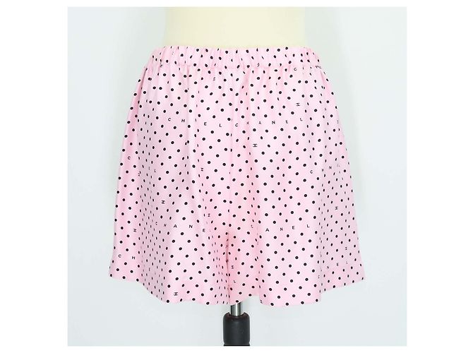 Short Mini de Seda con Lunares Rosa Chanel - vista 3