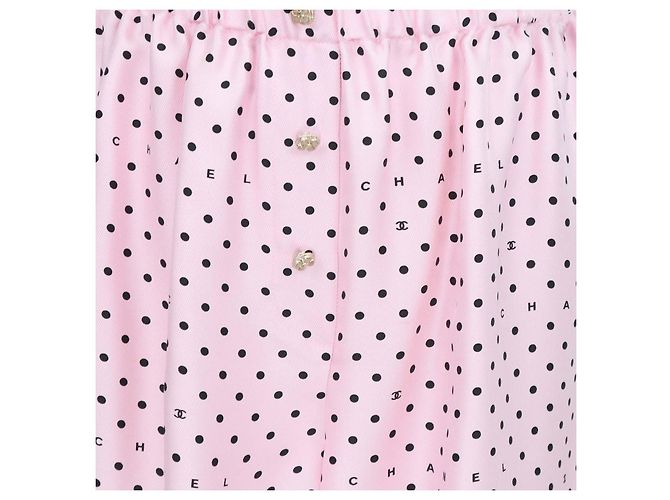 Short Mini de Seda con Lunares Rosa Chanel - vista 4
