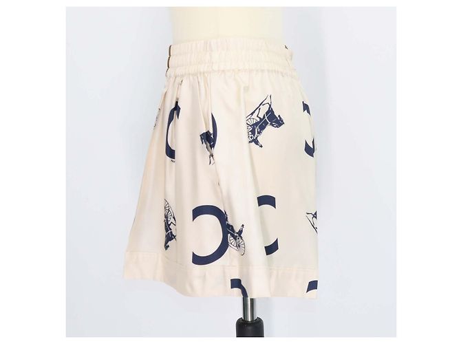 Céline Pantaloncini pigiama Celine Tricolor Silk Carriage Print - vista 2