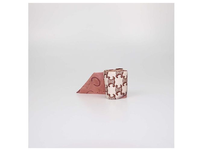 Céline Sciarpa nastro Lavalierre C Caleche in seta con patch multicolore Celine - vista 4