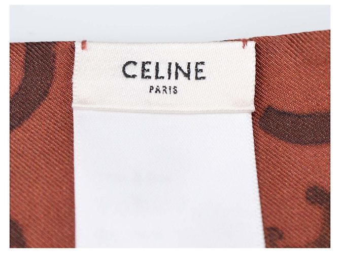 Céline Sciarpa nastro Lavalierre C Caleche in seta con patch multicolore Celine - vista 6