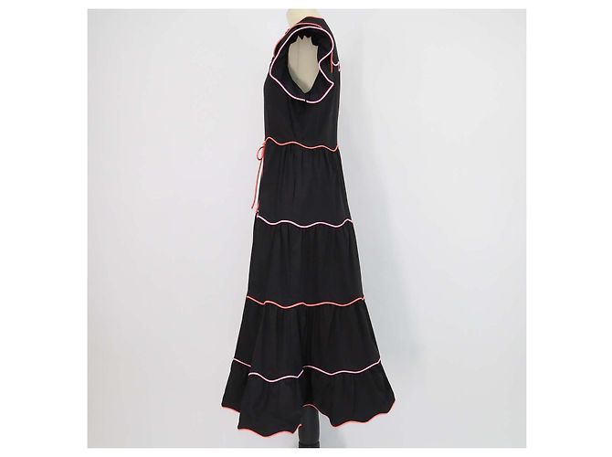 Autre Marque Vestido largo Celia B Black Blend Cotton Baba Voyager Negro - vista 2
