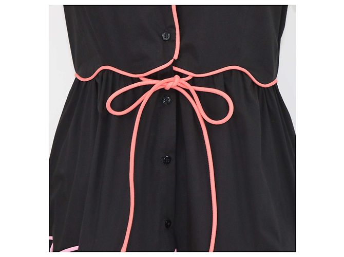 Autre Marque Vestido largo Celia B Black Blend Cotton Baba Voyager Negro - vista 4