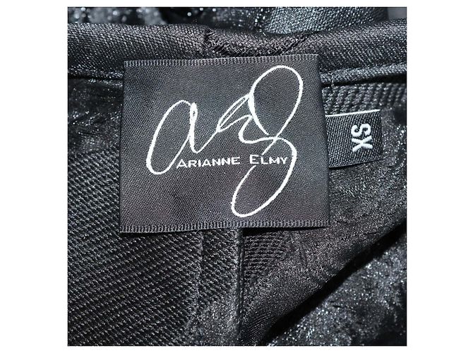 Autre Marque Abito Good Luck Arianne nero con ricami floreali e maniche a sbuffo - vista 5
